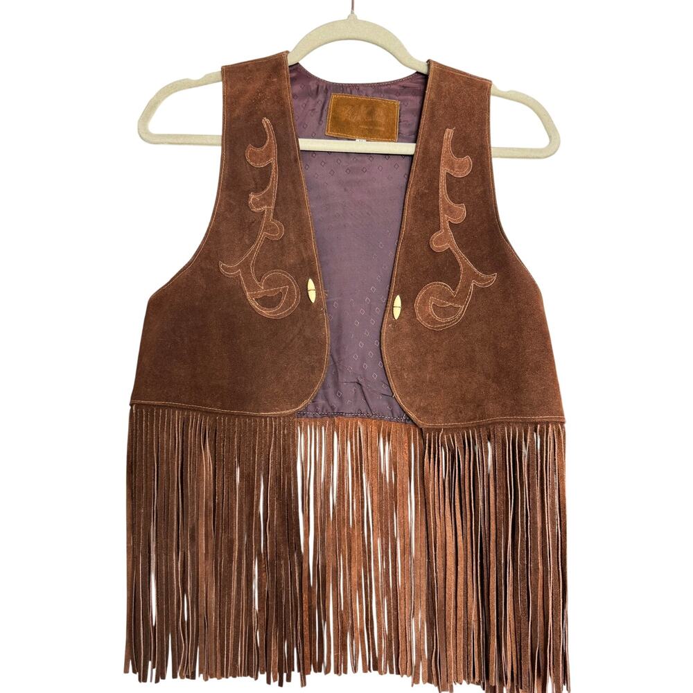 Vintage Lot of 4 Ben Kalton Fringe Leather Shawl Vests Western Rodeo Capelet Mex - Picture 3 of 16